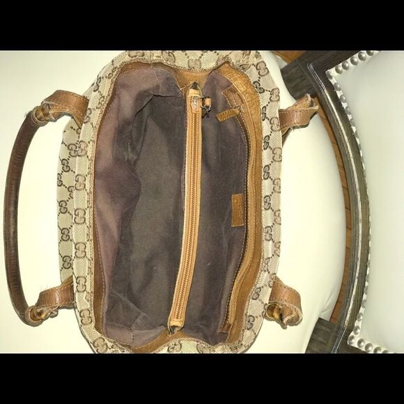 Gucci tote with bamboo handles - Picture 8 of 16